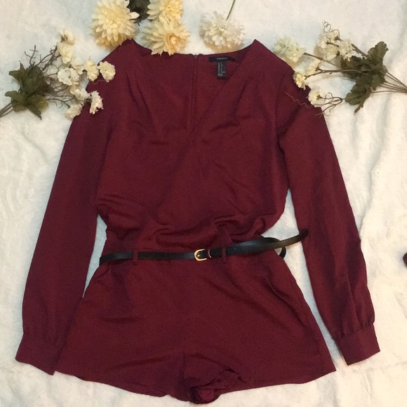 Maroon Romper - Picture 1 of 4